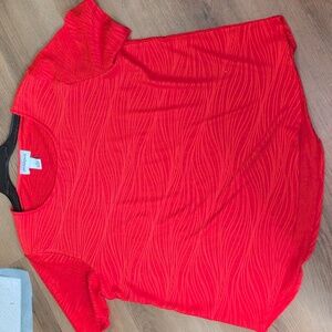 Vibrant Red Short Sleeve Top